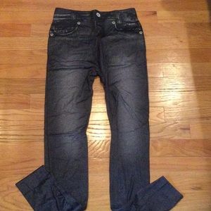 Fleece Lined Denim Leggings 